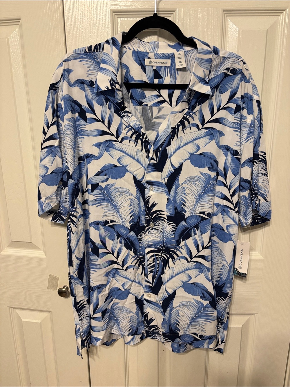 Cubavera Tropical Palm Leaf Camp Shirt